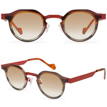 Load image into Gallery viewer, Special Multicolor Oval Sunglasses Striped Glasses Neutral Sunglasses Hip Hop Niche Street Style Sun Glasses - eyeshions
