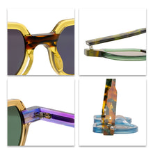 Load image into Gallery viewer, Hipster Mogul Street Shot Sunglasses Traditional Hand-Stitching Craft Plate Design Niche Retro Artistic Sunglasses - eyeshions
